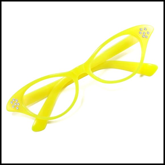 Plastic Cat Eye Sunglasses with Rhinestones, UV400 Protection, Vintage Style main image 4